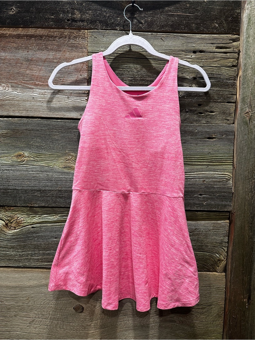 adidas Pink Heather Athletic Tank Dress Girls Large 14